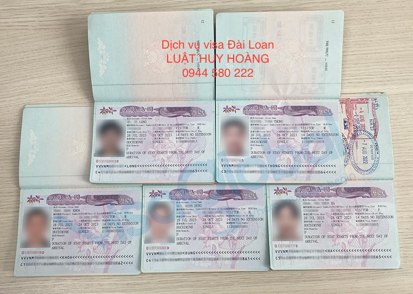 DỊCH VỤ XIN VISA SANG ĐÀI LOAN LÀM PHIÊN DỊCH NHANH, TRỌN GÓI