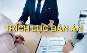 TRÍCH LỤC BẢN ÁN/QUYẾT ĐỊNH CỦA TÒA ÁN
