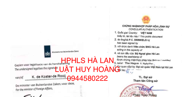 DỊCH VỤ HỢP PHÁP HOÁ LÃNH SỰ HÀ LAN (NETHERLANDS)