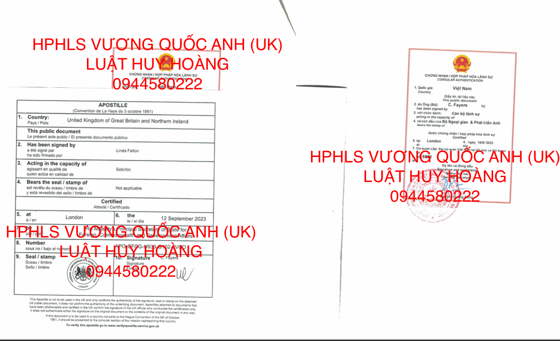 DỊCH VỤ HỢP PHÁP HOÁ LÃNH SỰ VƯƠNG QUỐC ANH (UK), HỢP PHÁP HOÁ LÃNH SỰ VƯƠNG QUỐC ANH (UK)