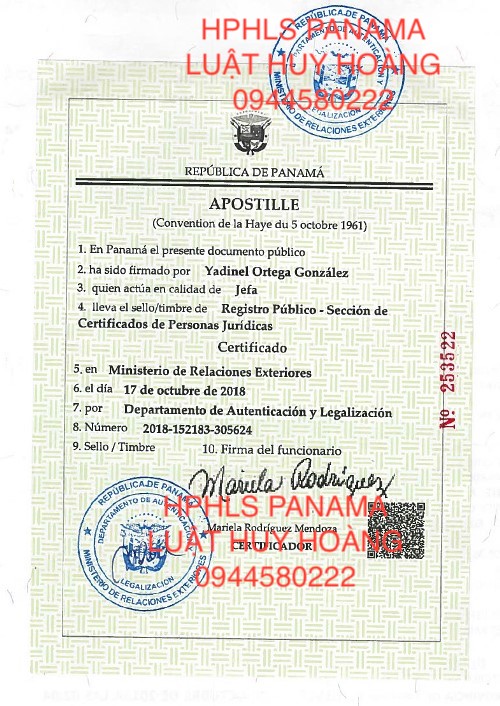 DỊCH VỤ HỢP PHÁP HOÁ LÃNH SỰ PANAMA