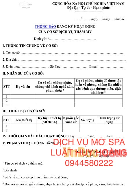 ĐIỀU KIỆN, THỦ TỤC MỞ SPA - CƠ SỞ DỊCH VỤ THẨM MỸ NHANH, TRỌN GÓI