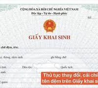 CẢI CHÍNH NĂM SINH CỦA CHA, MẸ TRÊN GIẤY KHAI SINH CỦA CON